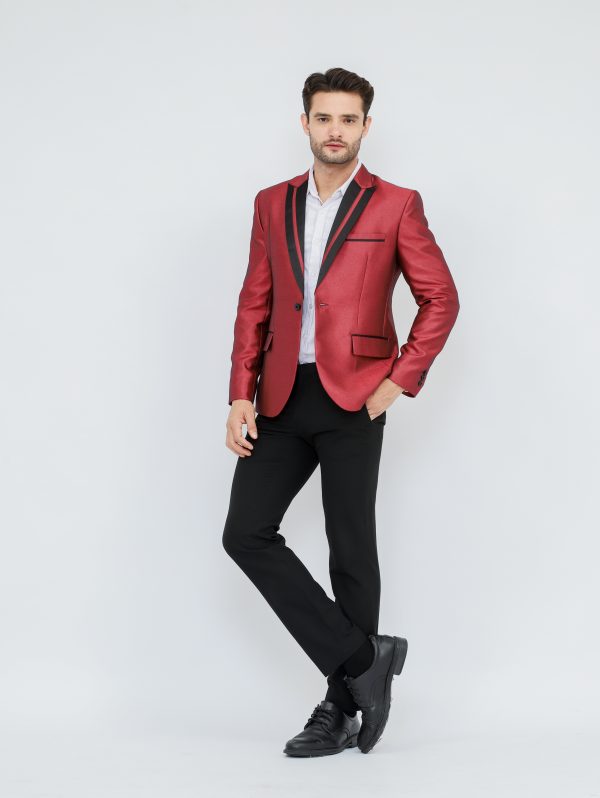 Jas Maroon Pria Modern - Gambar 6