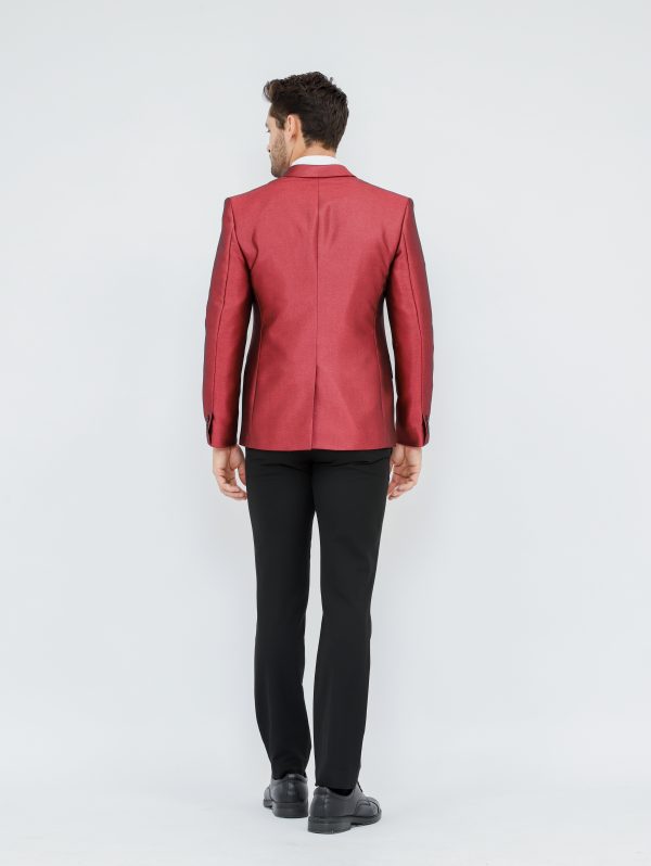 Jas Maroon Pria Modern - Gambar 2
