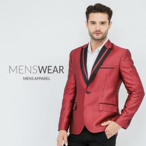 Jas Maroon Pria Modern