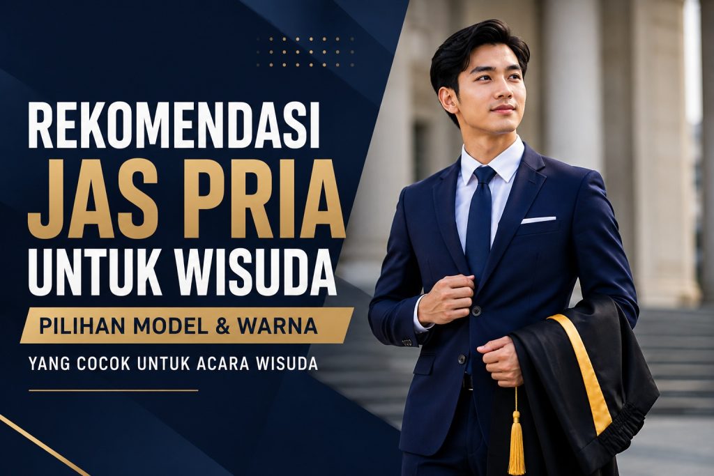 Rekomendasi jas pria untuk wisuda dengan pilihan model dan warna elegan